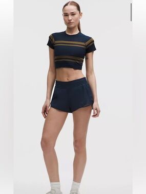 lululemon athletica Black Running Shorts with Elastic Waist